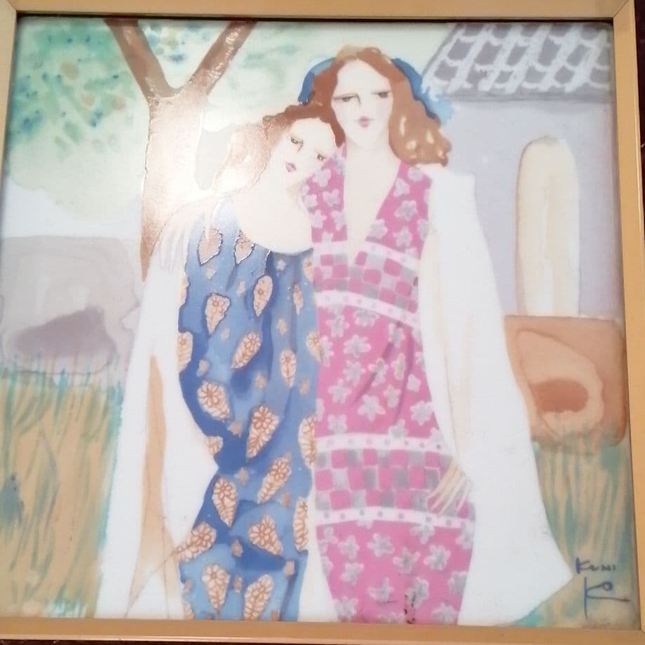 松任谷國子　陶器絵