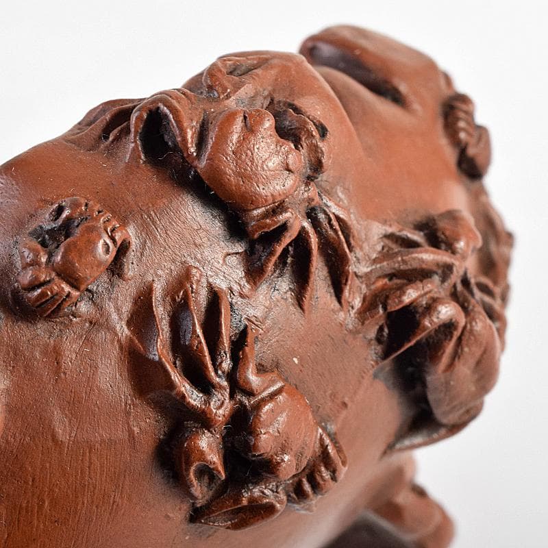 subarujp2005　紫泥　蟹刻　小さな植木鉢　盆栽鉢　M　R8812