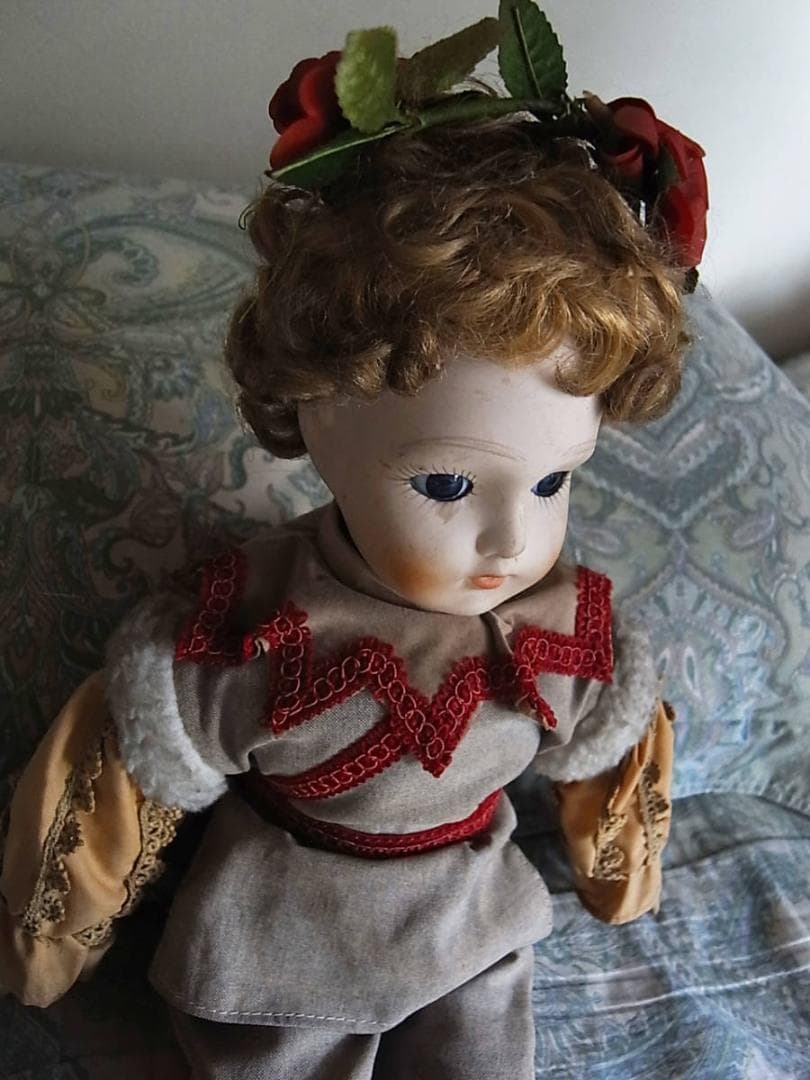 少年のオルゴールビスクドール ミュージカルドール サーカスの少年