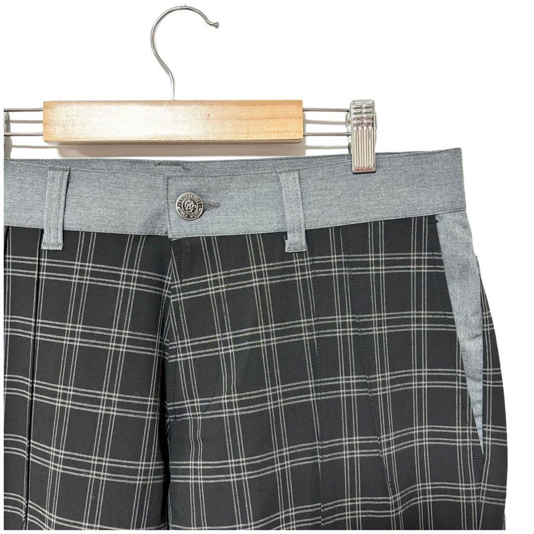 新品 ラッセルノ ゴルフ チェックパンツ ブラック L 5