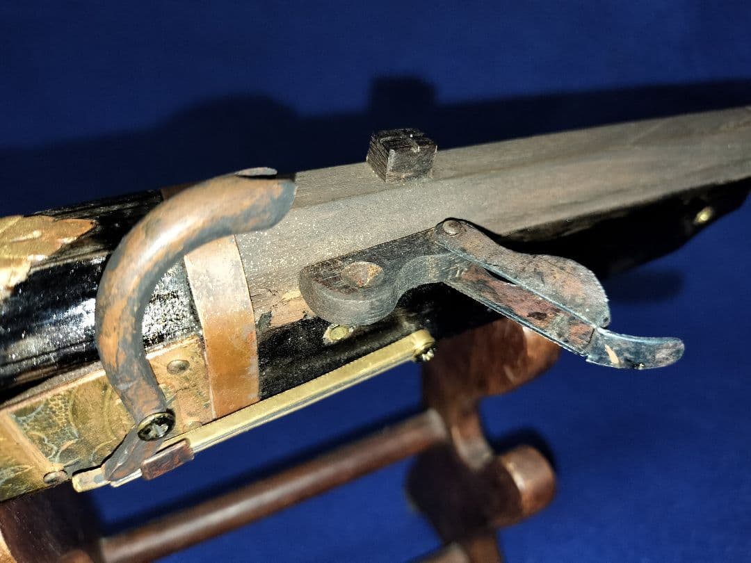 短筒　馬上筒　火縄銃　手作り木製　飾り物