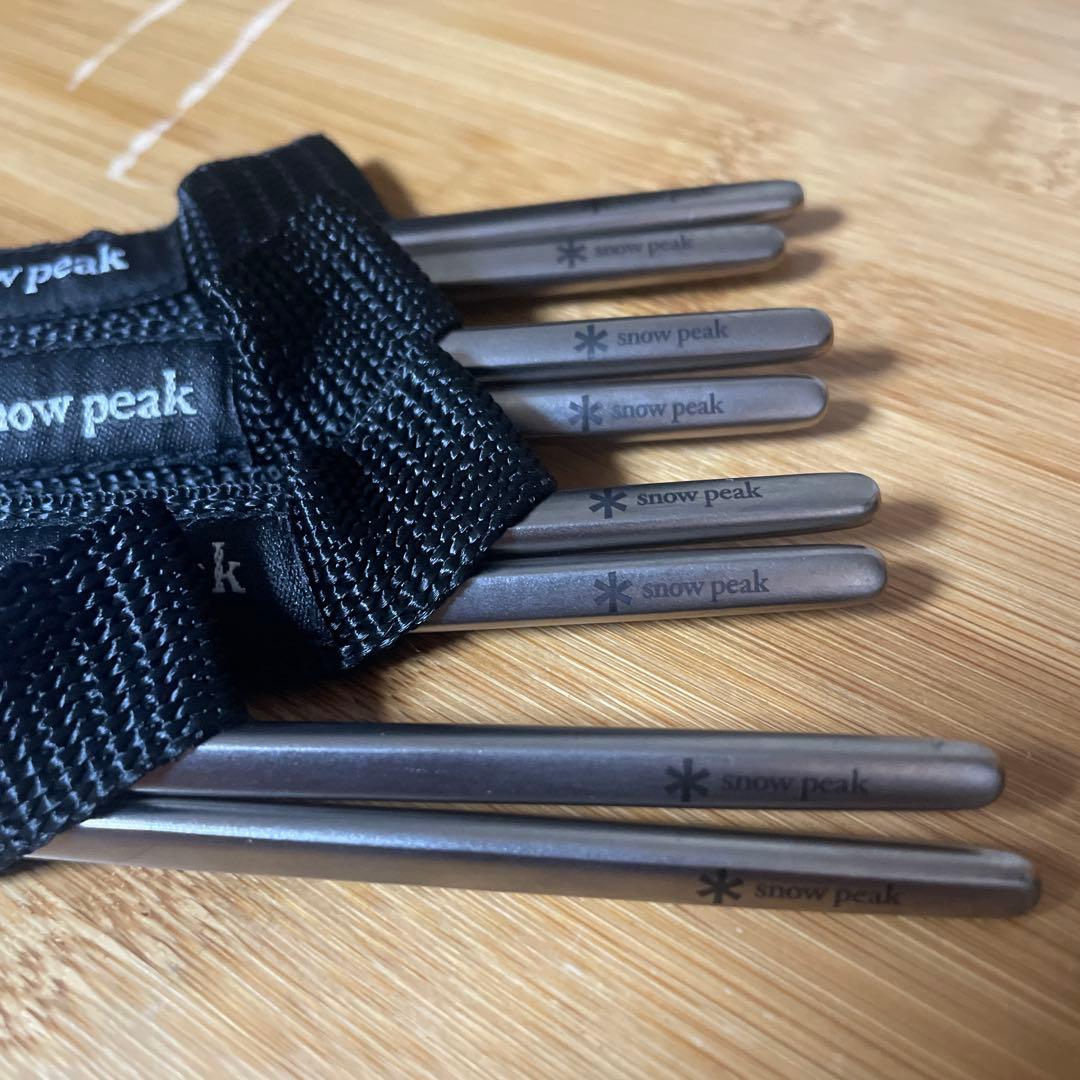 I*a様 スノーピーク　チタン先細箸　4セット①