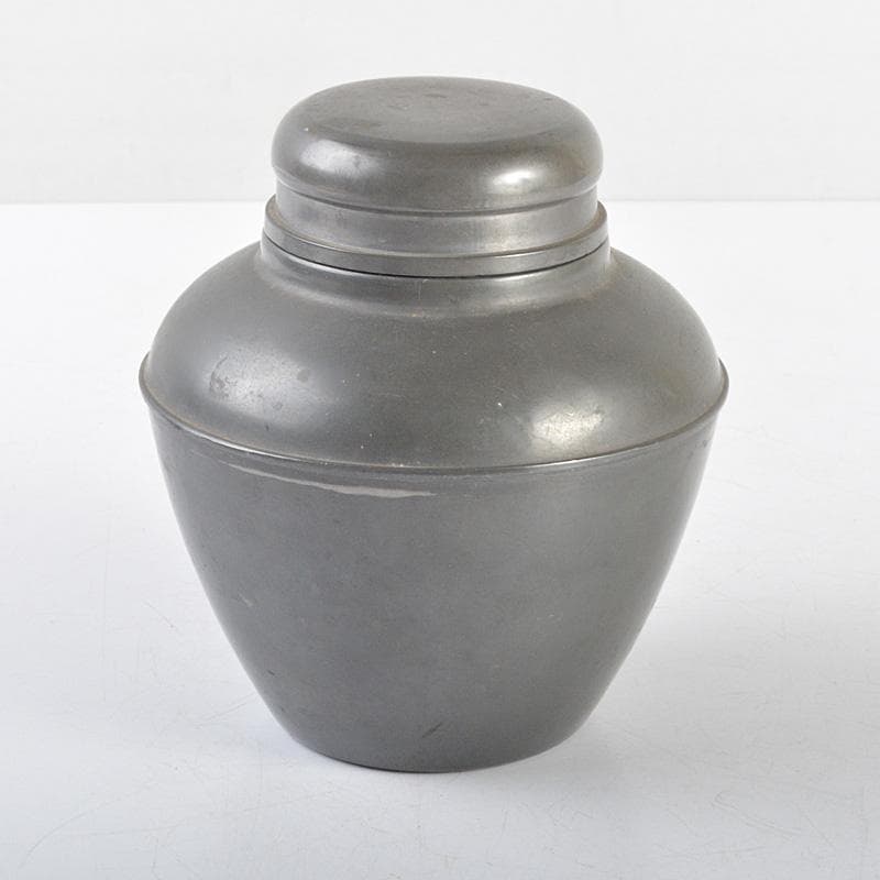煎茶道具　古錫　茶壷　茶心壷　約696ｇ　MR4773