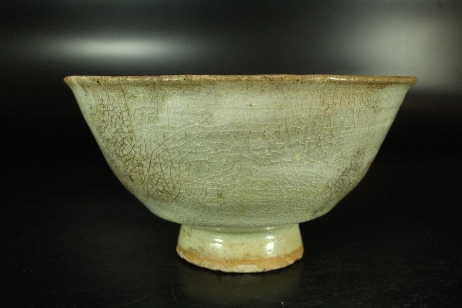 古美術 李朝 高麗 青磁 茶碗(K-A639)
