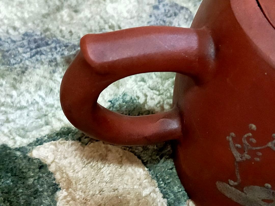 ♥小さな♥　中国　♥朱泥♥　急須　♥　よこ１００ｍｍ　骨董　古玩