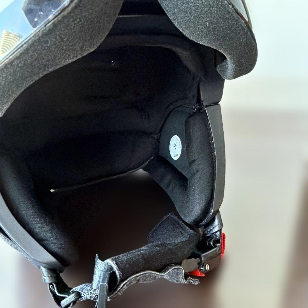 KASK スキー用ヘルメット ブラック 一体型ゴーグル付き レディース