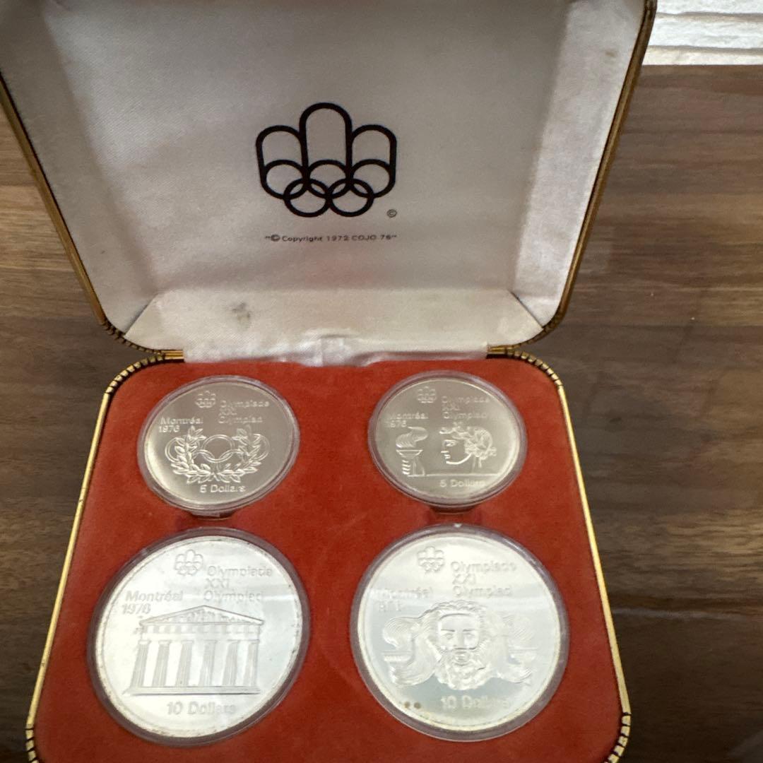 1976年 モントリオール五輪 記念銀貨 4枚セット【総銀量約145g】