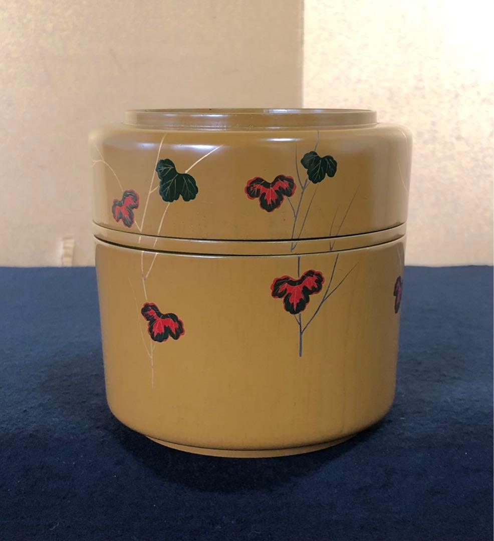 《R》六彩掻合塗 草花絵変 弁当箱6客 平安堂 共箱 260209け1