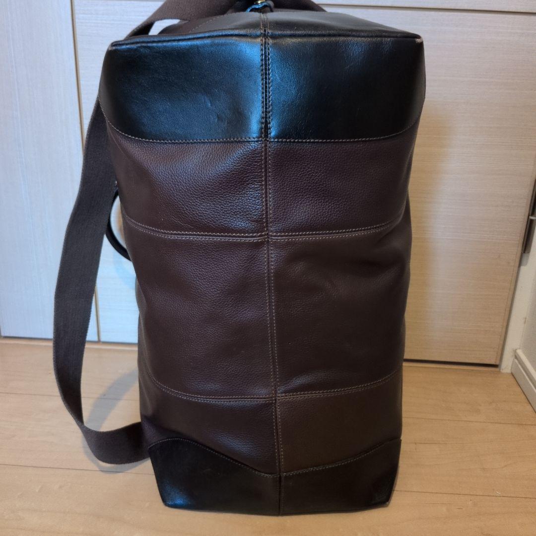 【美品】BALLY バリー ダークブラウン ボストンバッグ 2WAY シボ革