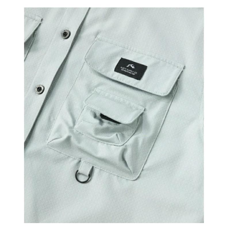 RUSTY レディース FISHING ユーティリティーシャツ（KHA）M