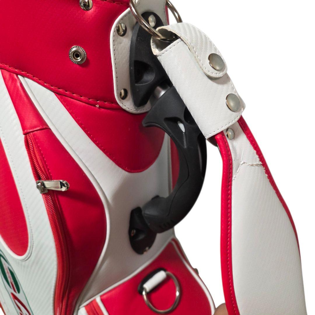 Castrol キャディバッグ 赤白 三点式 カストロール 希少 レア