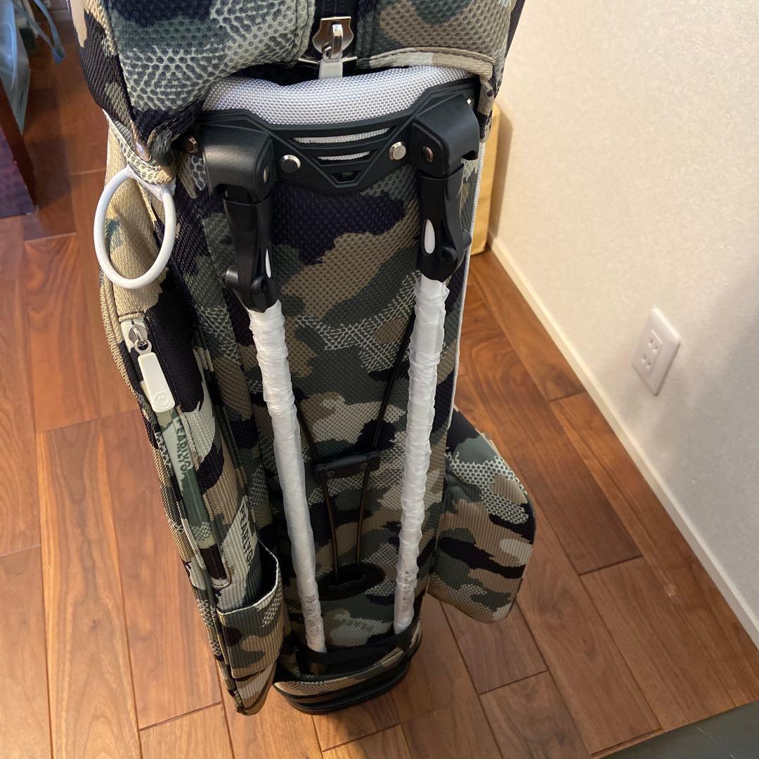 パーリーゲイツ　カモフラージュ柄ゴルフバッグ(ゴルフクラブ付き)