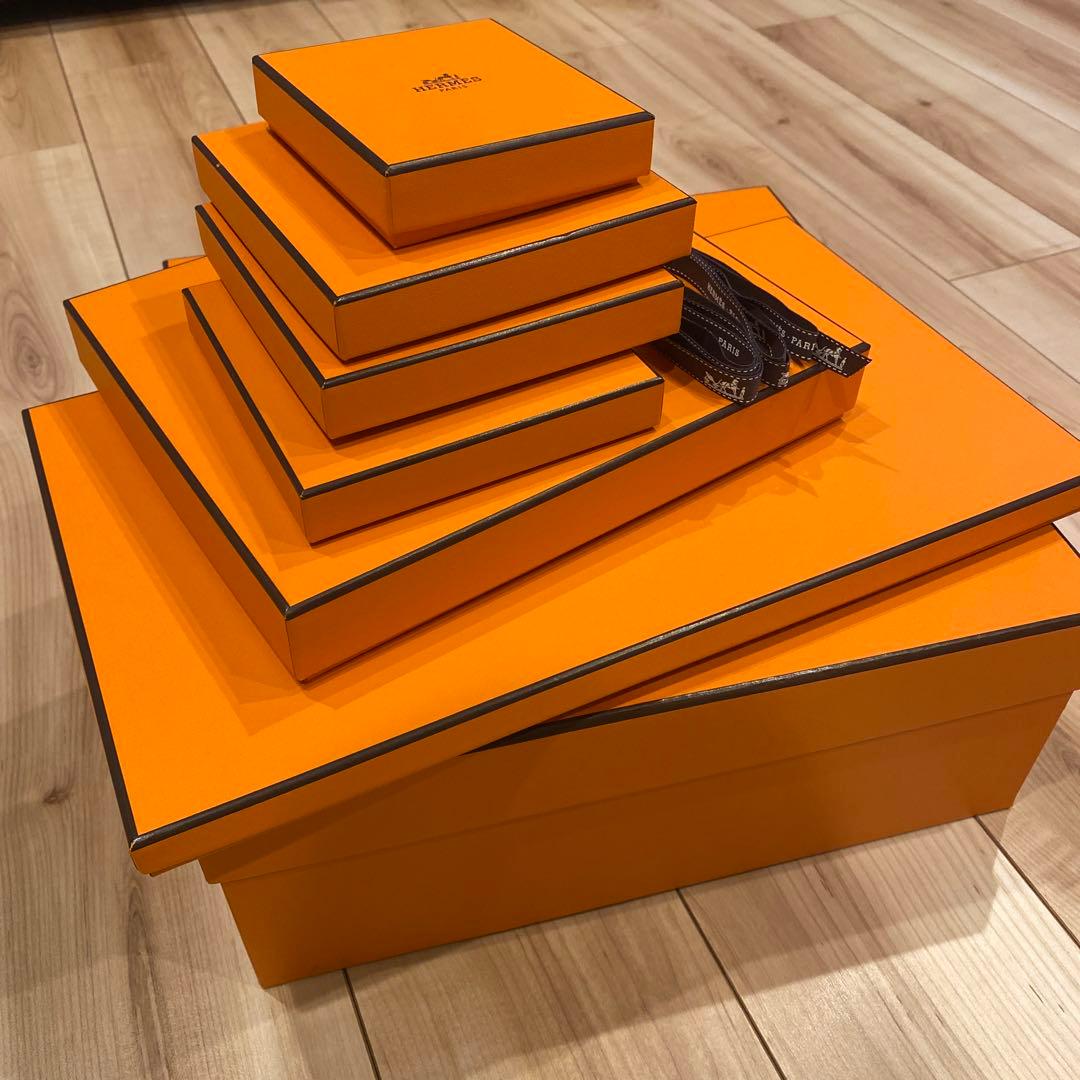 HERMES バーキン　オレンジbox 紙袋　リボン　美品