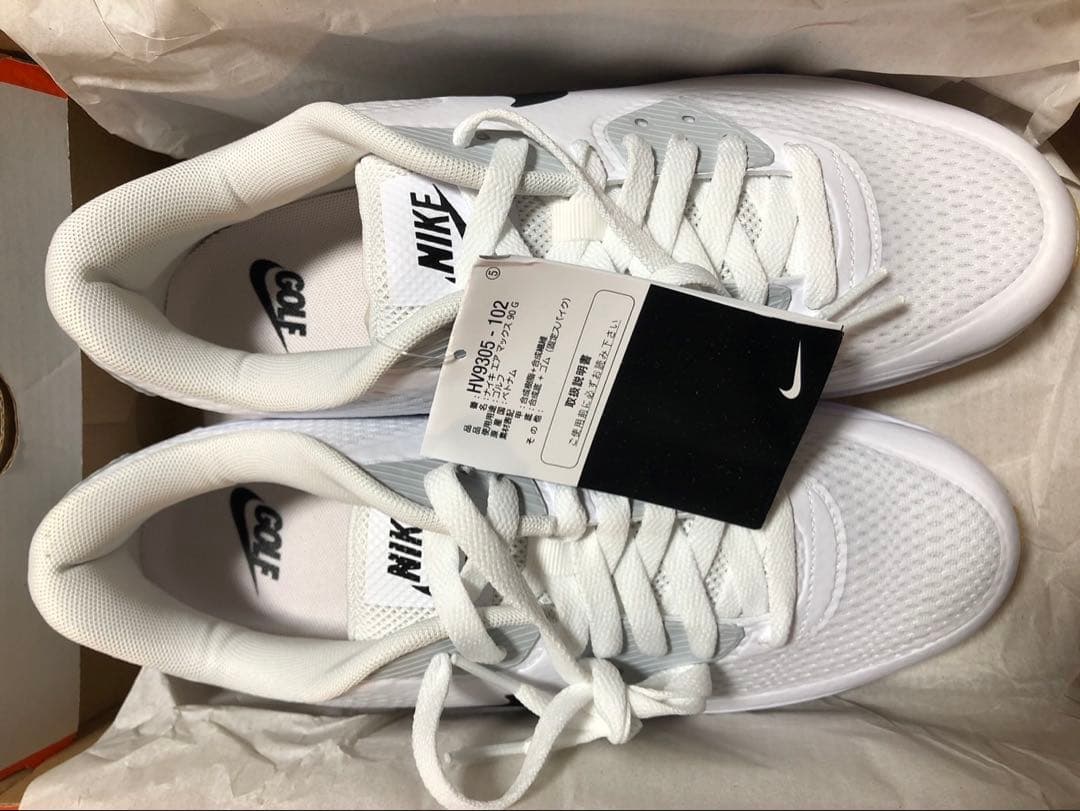 新品 26cm ナイキ エアマックス 90 G ゴルフシューズ 白 黒タグ