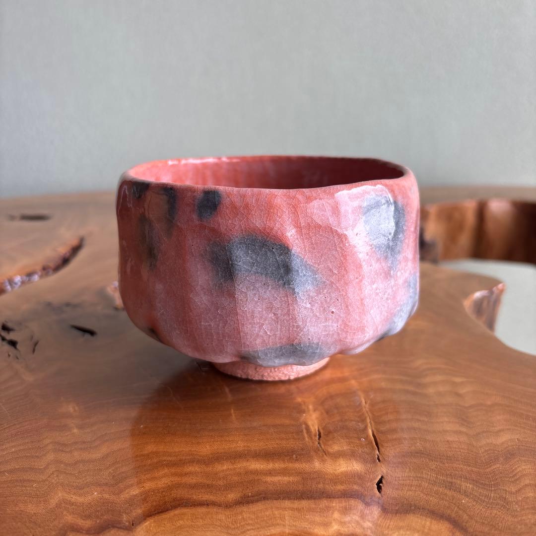 赤楽茶碗 三代佐々木昭楽造 楽焼 抹茶碗 茶道具 共箱(130)