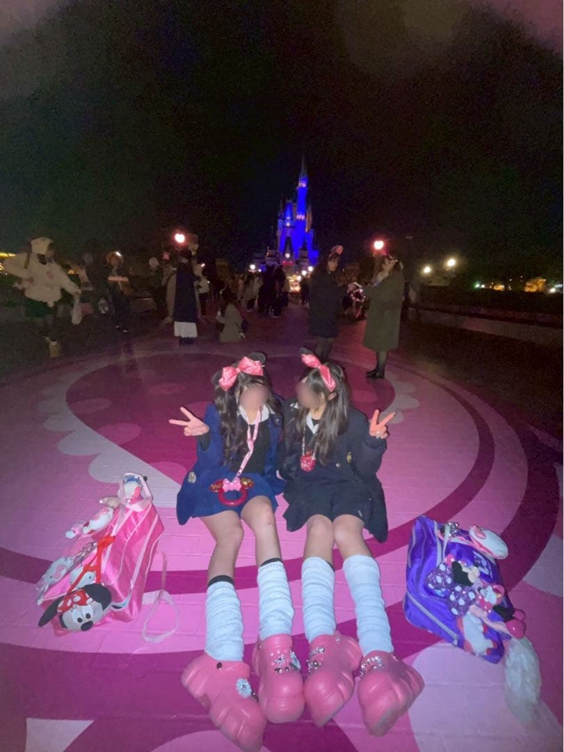 Disneyカチューシャヒョウ柄リボン2個セット