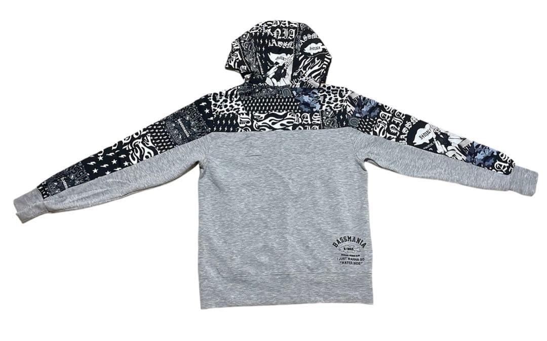 バスマニア セットアップ M ジャージ 上下 bassmania グレー フード