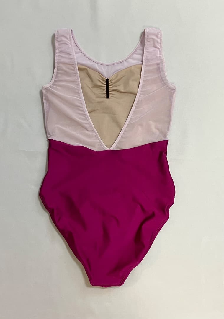 超ハイレグ脚長効果バレエショップティアラカスタムオーダーレオタードビビッドピンク