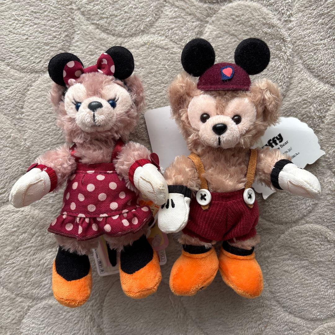 【タグ付き】ダッフィー＆シェリーメイ ぬいぐるみバッジ ハロウィン2015