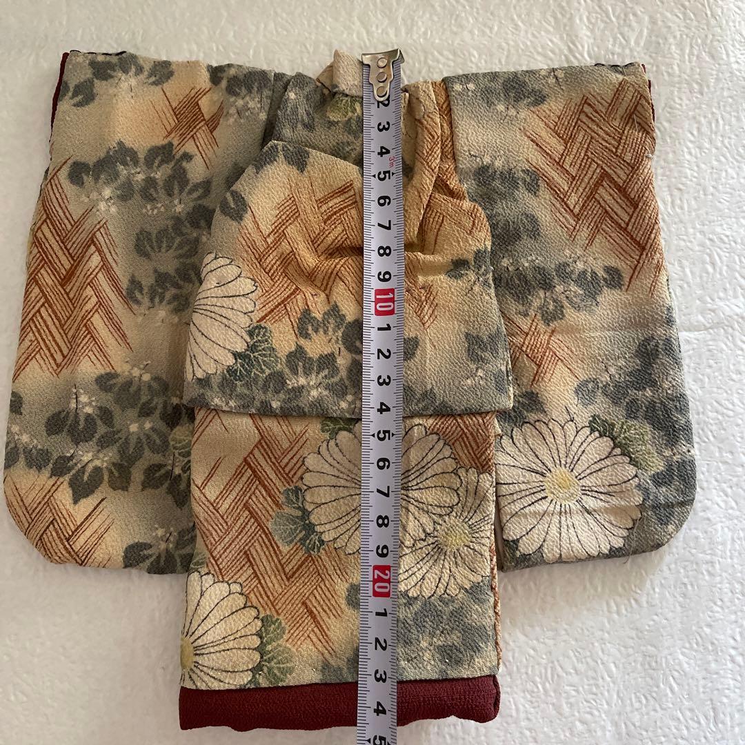 10148 人形の着物　古布　江戸縮緬　六号