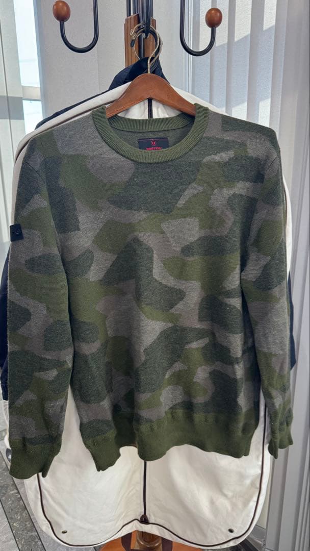 ブリーフィング　ゴルフ　ニット　Lサイズ　迷彩柄