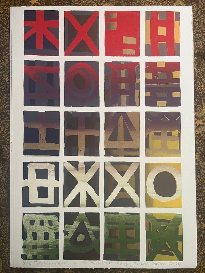 シルクスクリーン　ジニー・キム　1980年代作品　サイン・ED 限定版画　貴重