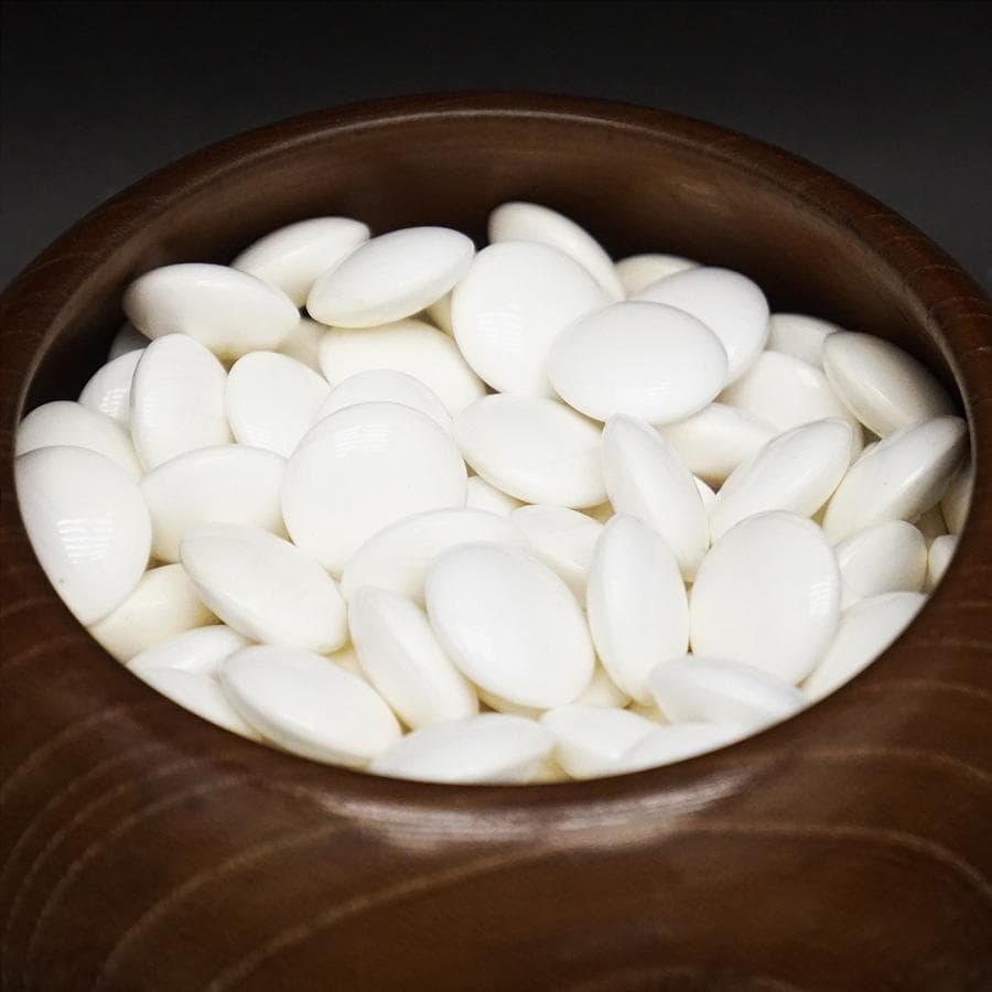 碁石 蛤 35号 那智黒 高級 囲碁 白石 黒石 碁笥付き 未使用品 美品