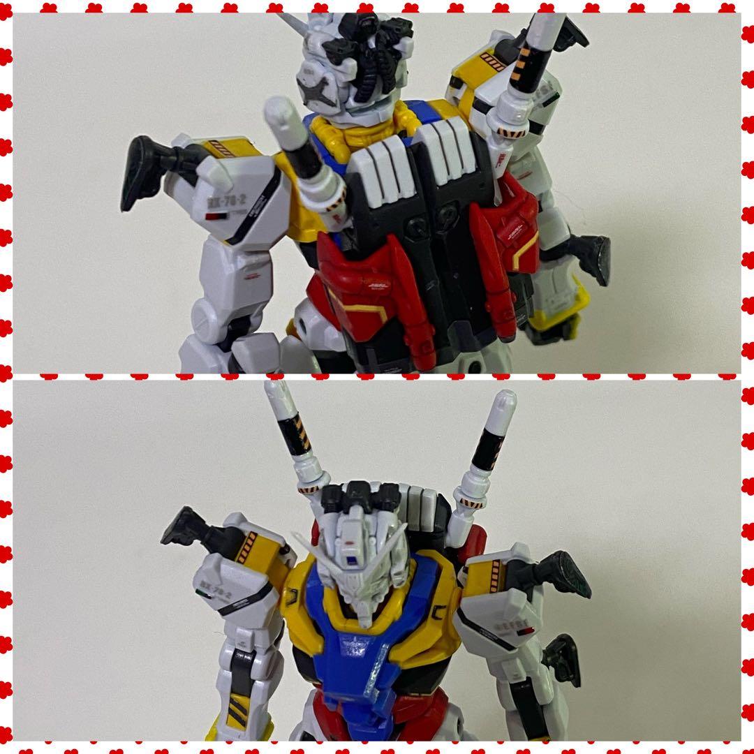 白いガンダム【組立済】ガンプラ！HG！ジオラマベース！階段ベース！セット！