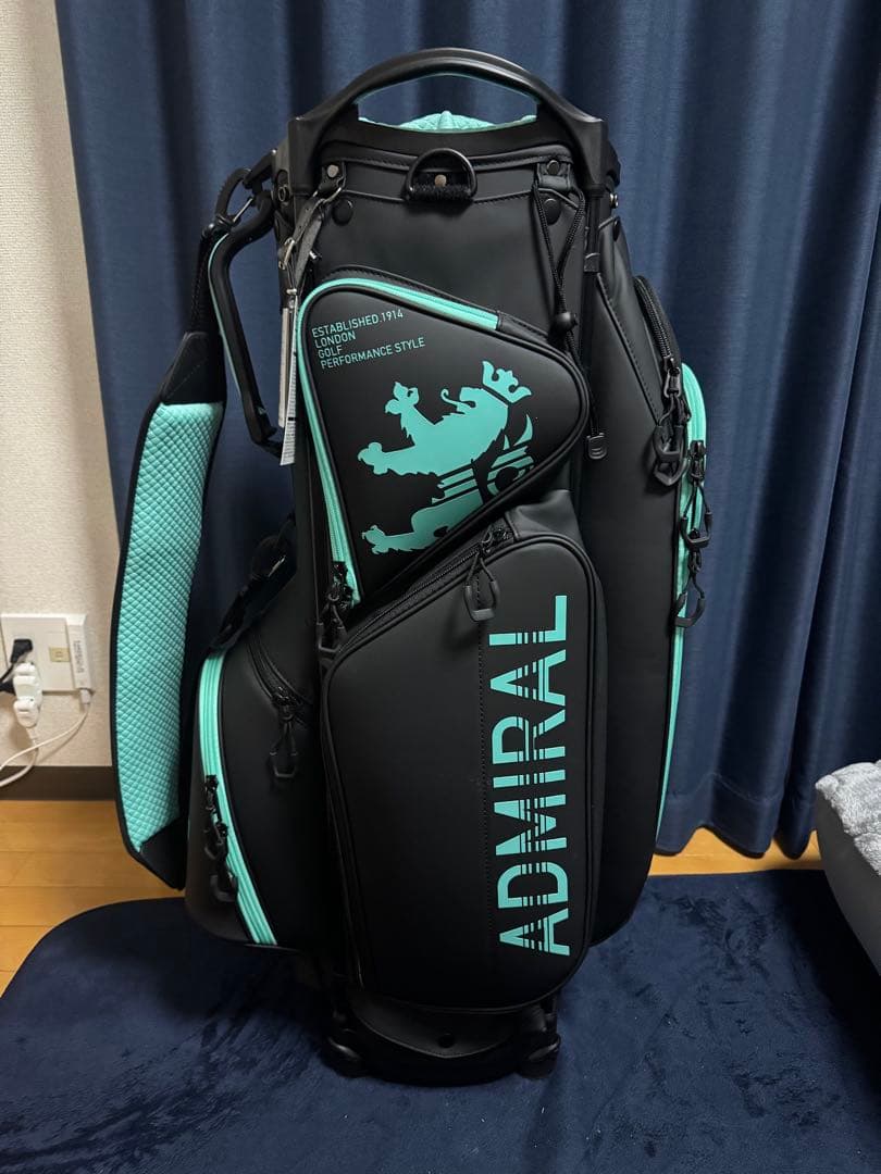 まさAdmiral ゴルフ キャディバッグ ブラック・ミント