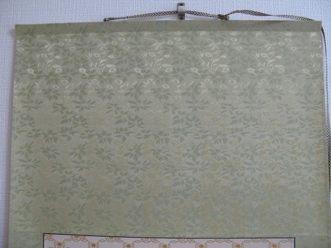 未使用　山嶽之虎図　掛軸　表装　新品仕立て　　掛け軸　肉筆　猛虎