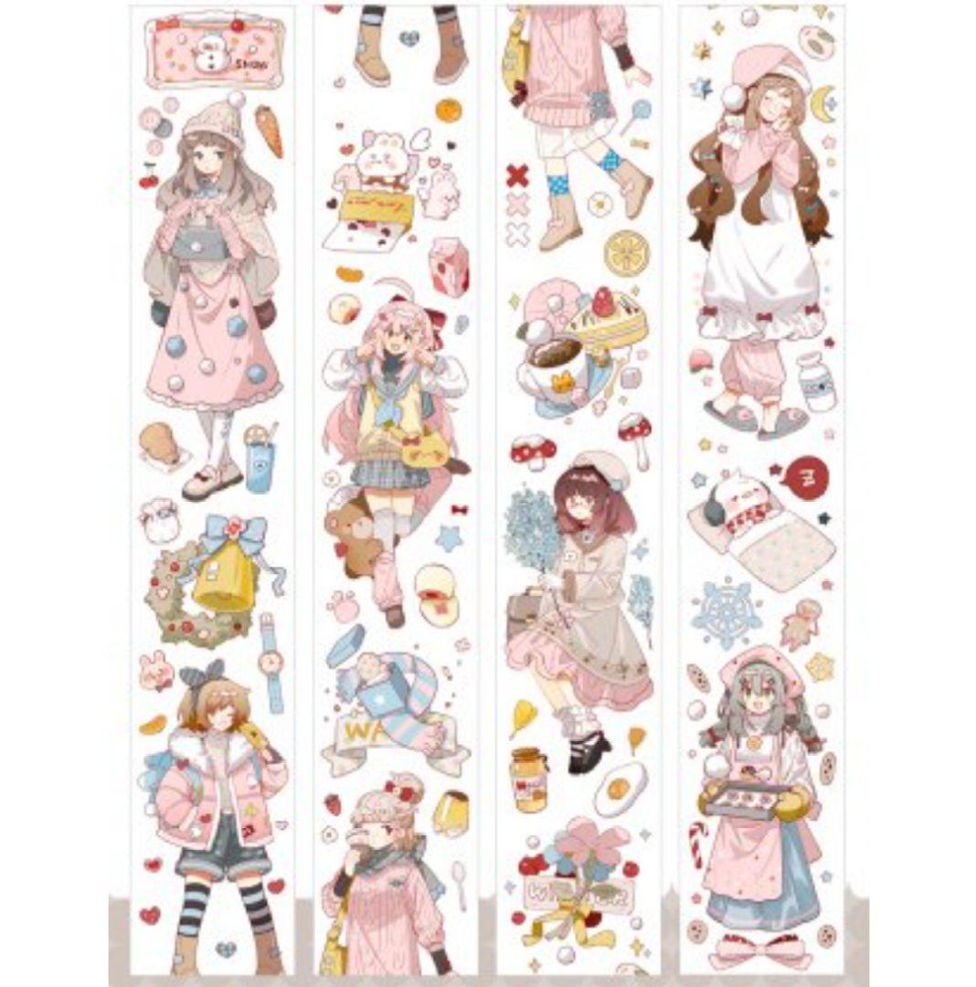 J247＃暖茸茸(PET)喵啪叽miaopaji切り売り海外人物マステ女の子