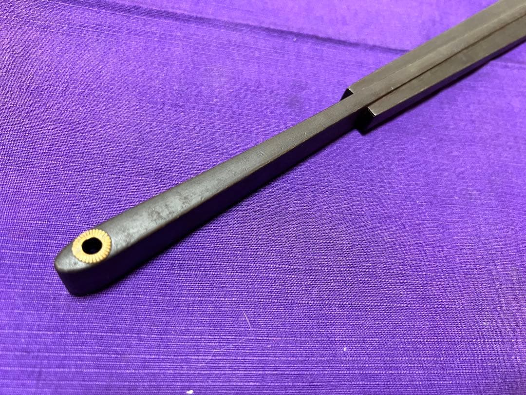 時代物　在銘　手慣らし鉄扇　シンプルで最高峰（日本刀短刀十手茶刀茶室刀寸鉄手の内