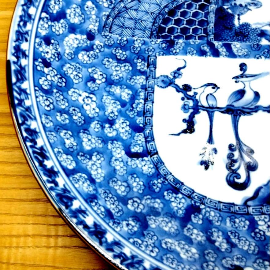 ☆ 加藤利昌 清水焼 染付大皿