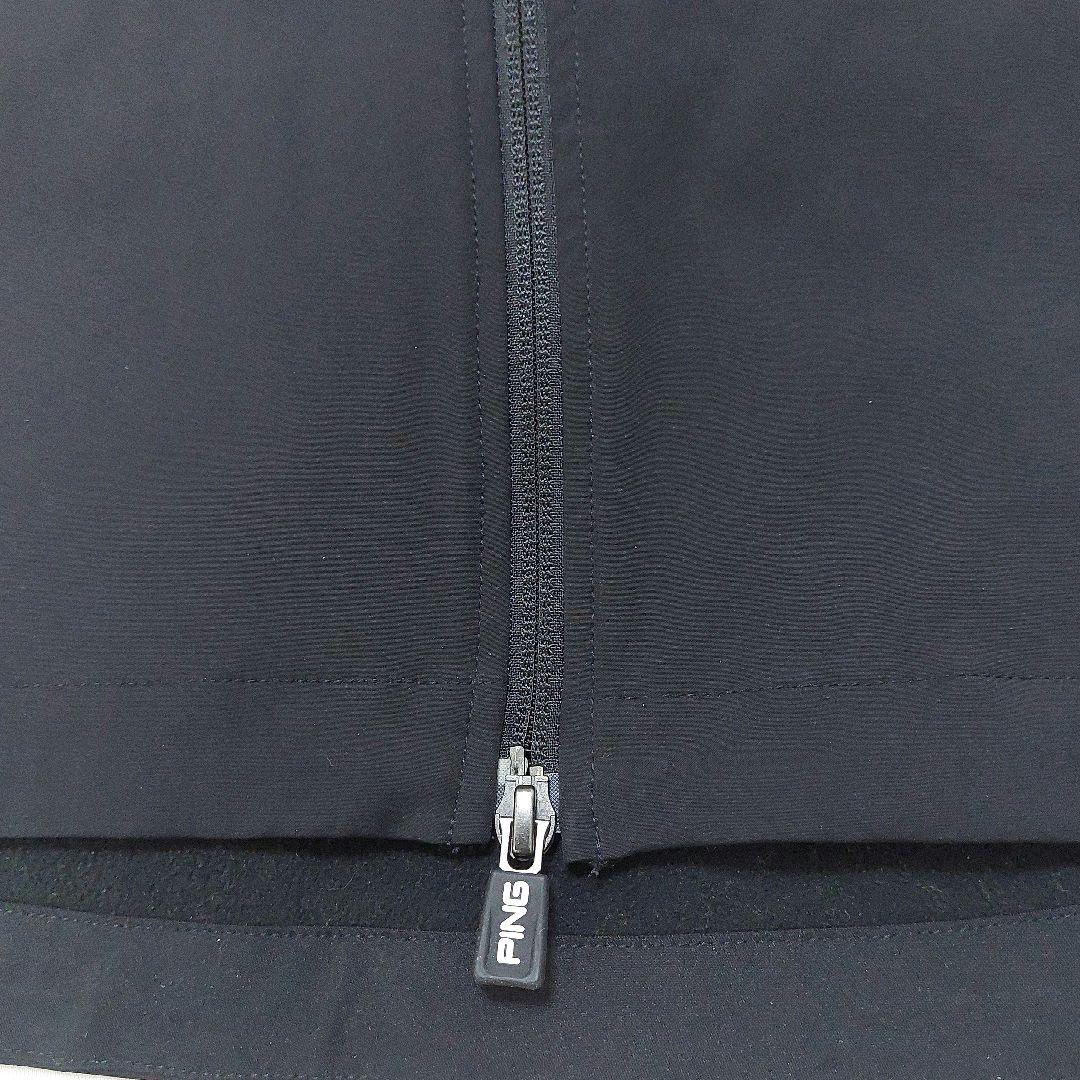 PING POLARTEC 裏起毛 薄手 ベスト ダブルジップ 黒 Lサイズ
