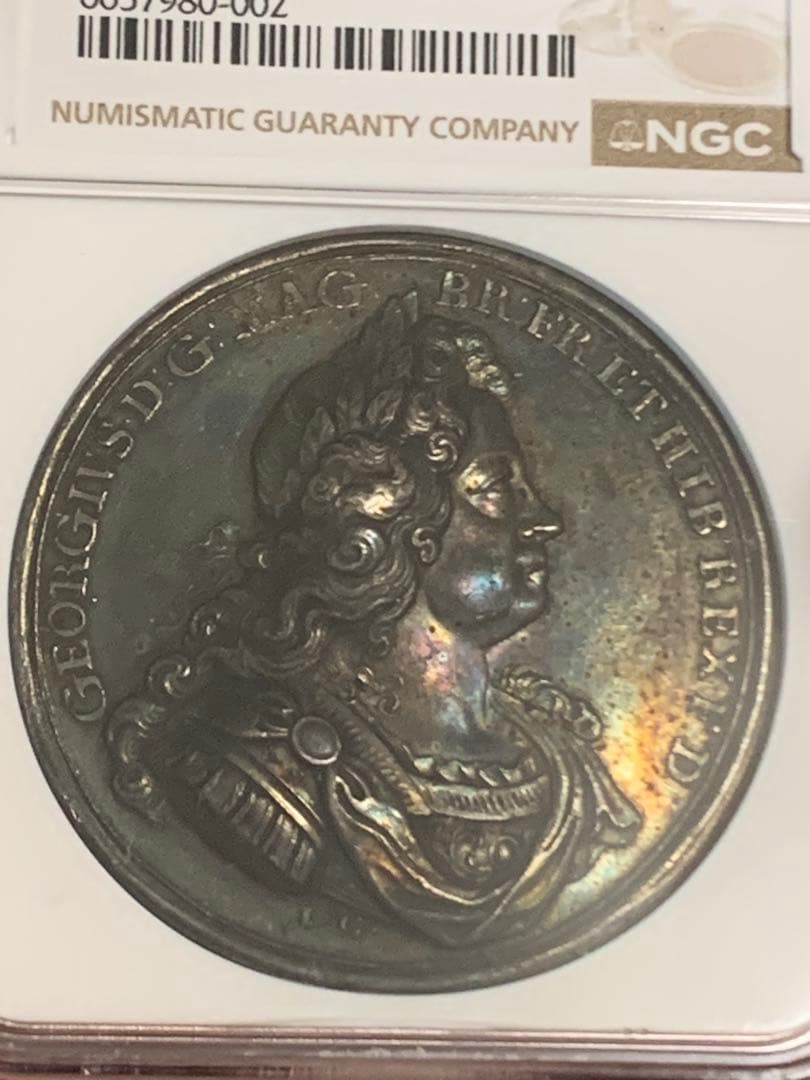 値下げ❗️ ジョージ1世　シルバーメダルパッサロ海戦　素晴らしいダークトーン