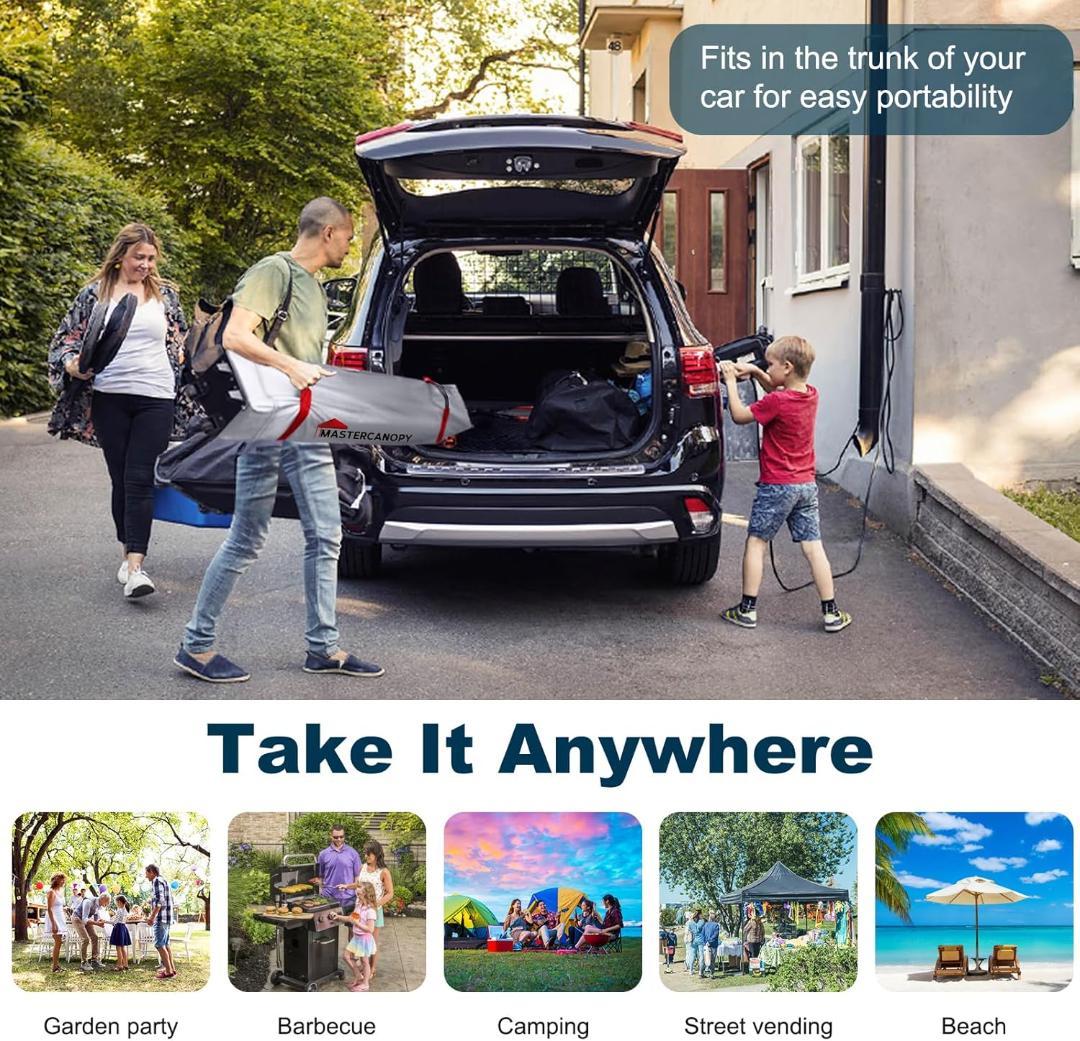 マスターキャノピーワンタッチタープテント サイドシート3M,緑