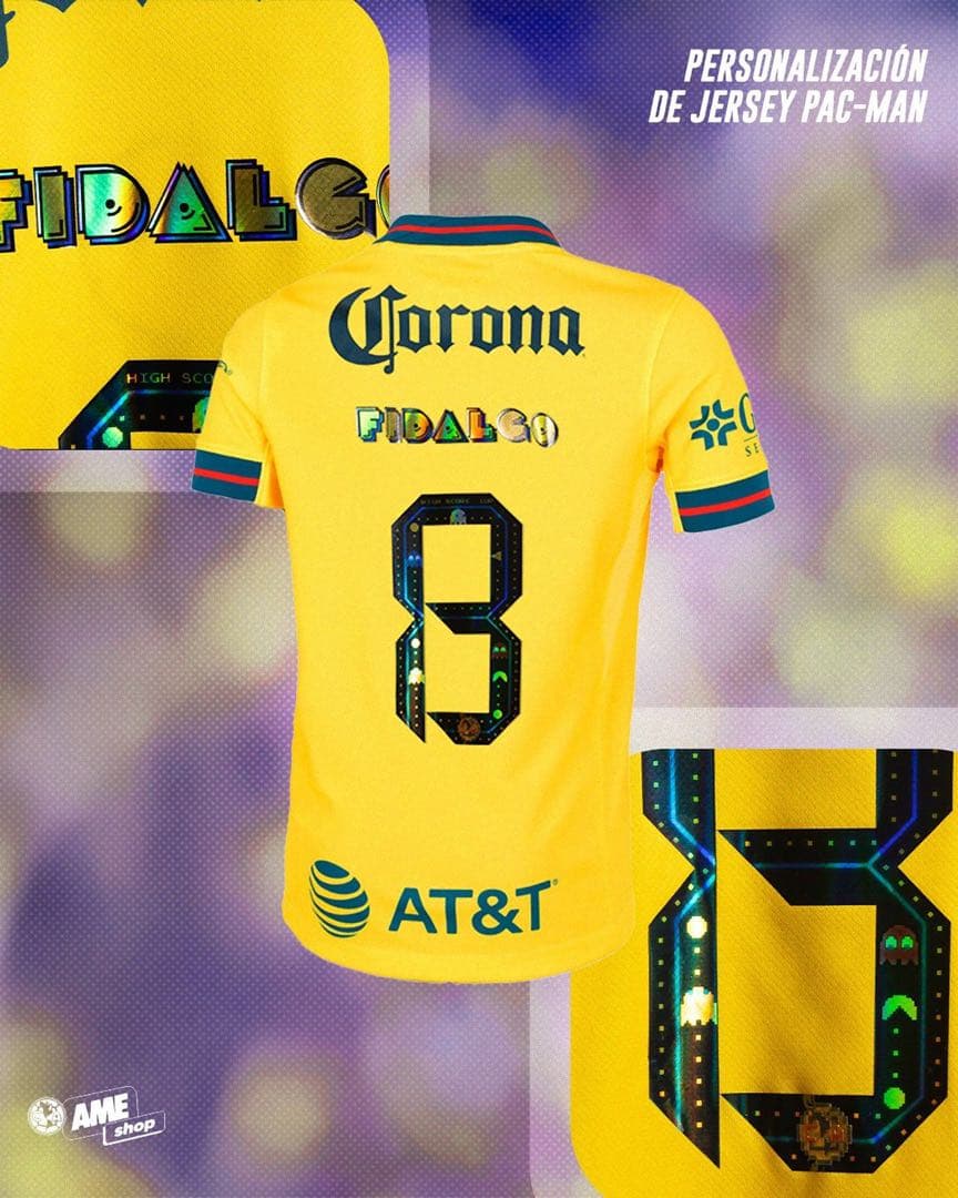 限定パックマンコラボ24-25クラブアメリカフィダルゴ背番号8 正規品