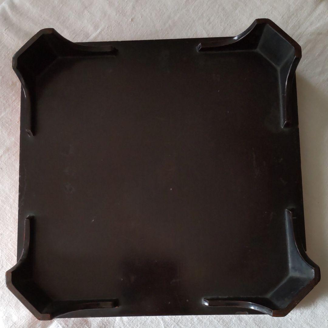 桃山時代、大和根来隅切り蝶脚膳。