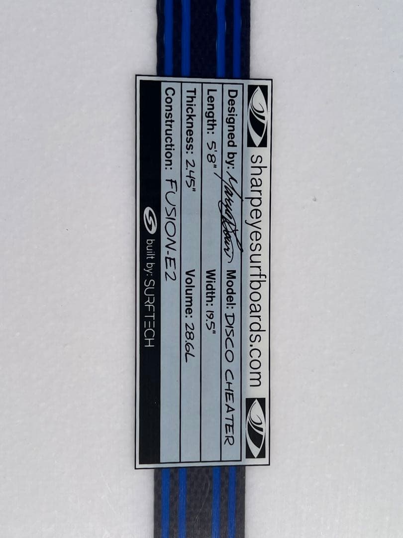 シャープアイ　ディスコチーター　5'8\" サーフボード　サーフテック製 美品