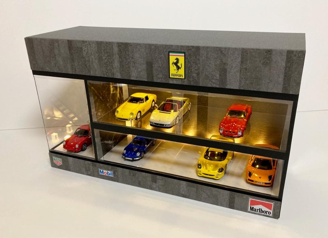 1/43仕様・リアル樹木付LW・2層式ディスプレーBOX /LED付ネオジオラマ