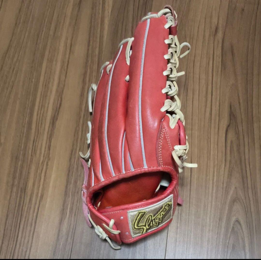 久保田スラッガー グローブ 軟式 外野手用 レッド(近本モデル)