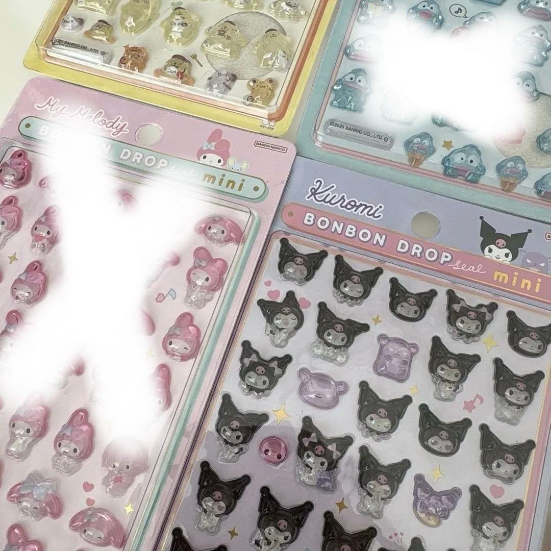 国内正規品★クーリア　ボンボンドロップシール　サンリオ　ミニ　8種　コンプリート