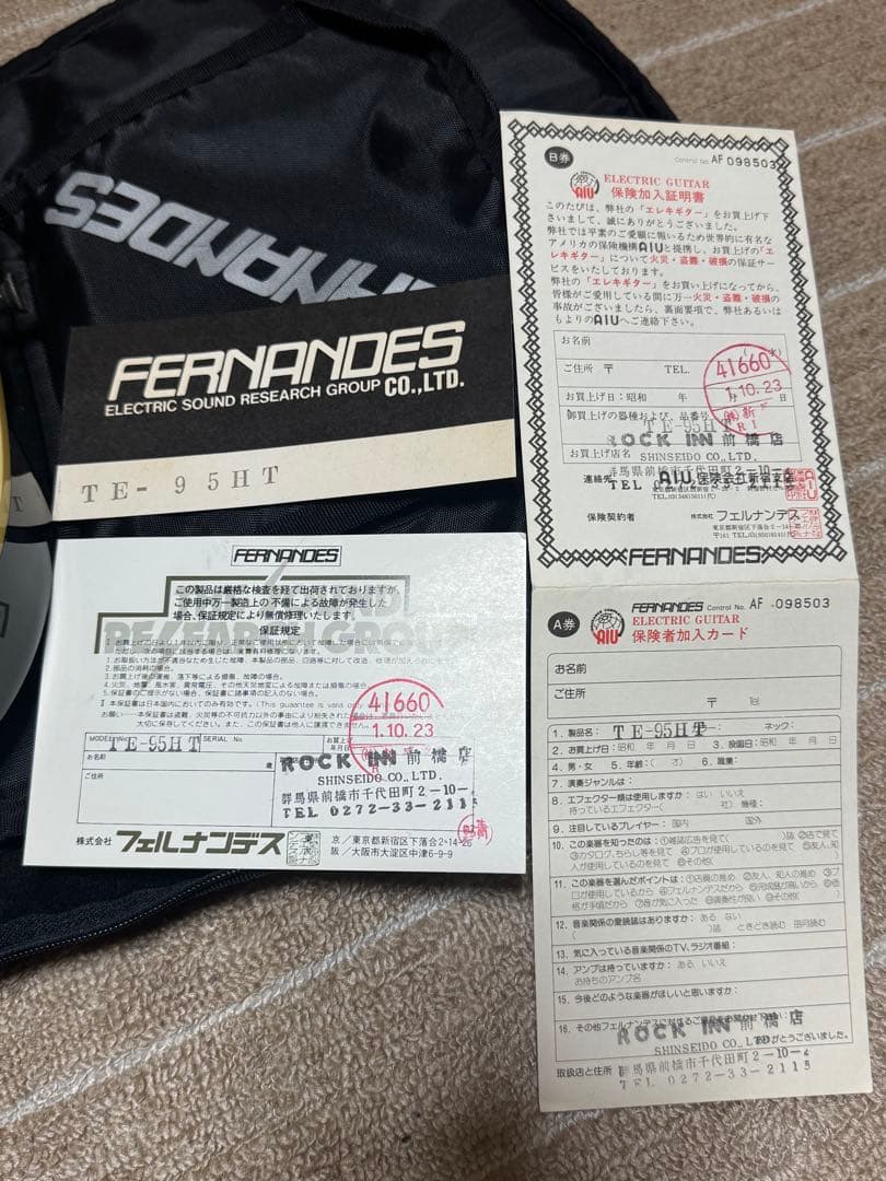 白F.G.I TE-95HT 布袋寅泰　HOTEI 布袋ギター　フェルナンデス