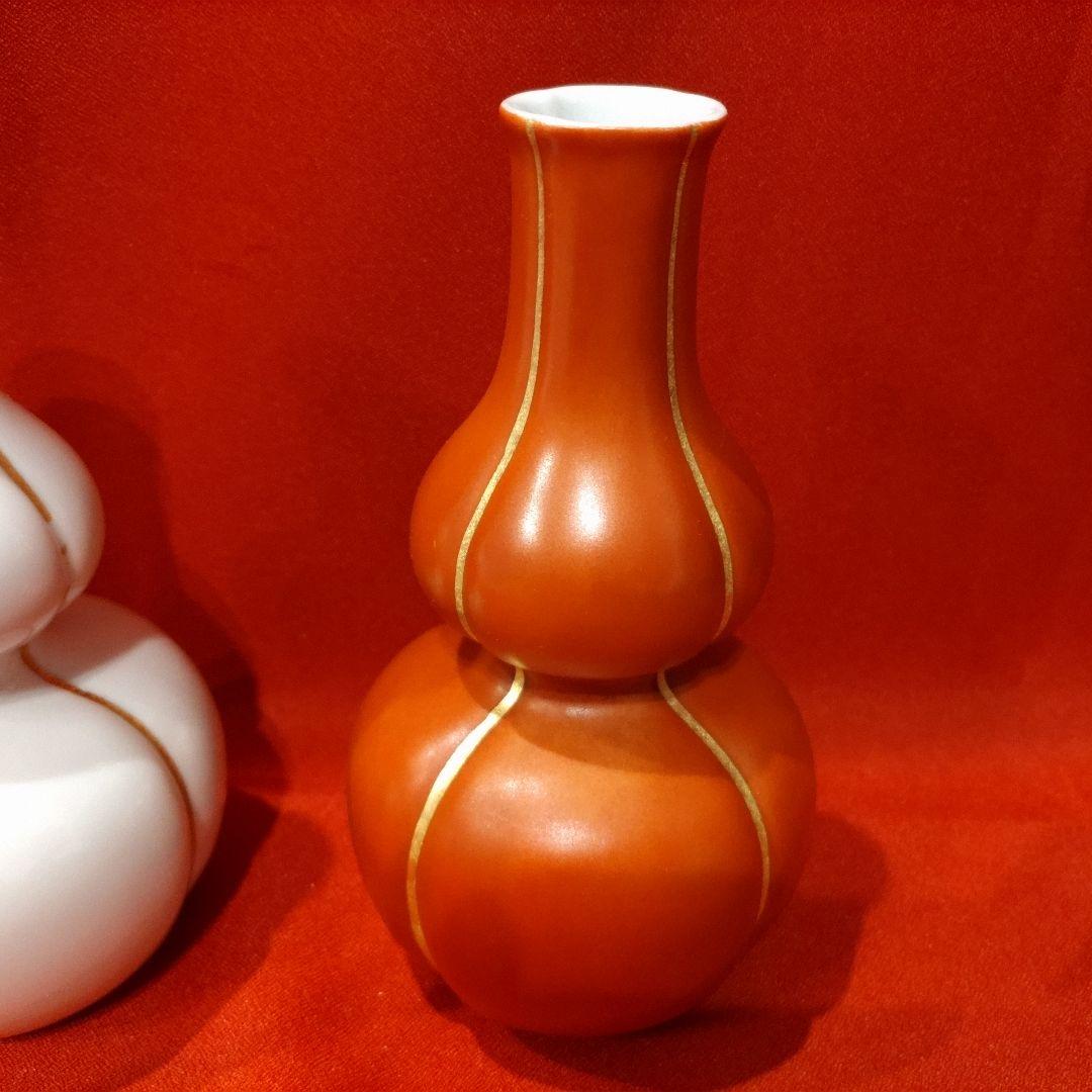 永楽即全 紅白酒瓶 1対(2点) 永楽善五郎 徳利 酒器 京焼