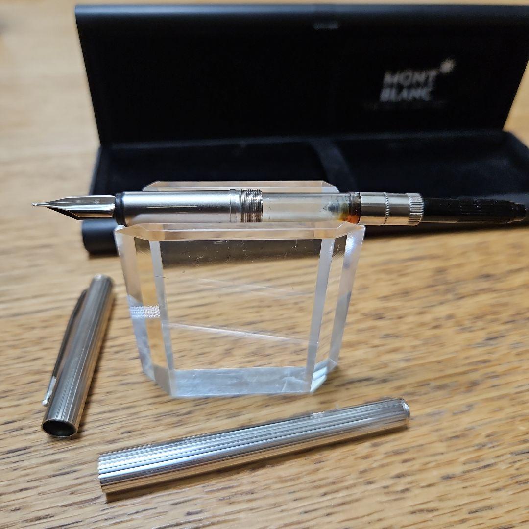 MONTBLANC モンブラン ノブレス プラチナ ストライプ コンバータ付き
