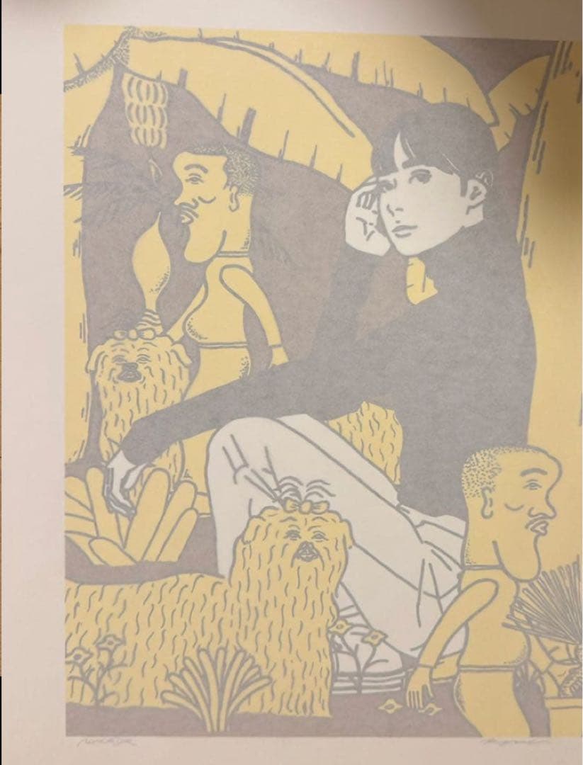 kyne untitled 2024 ED100 yellow シルクスクリーン