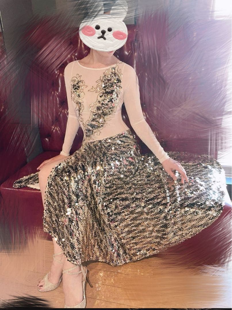 アルゼンチンタンゴ＊ゴールド＊ショー＊パーティー＊ステージ＊デモ＊ 発表会ドレス