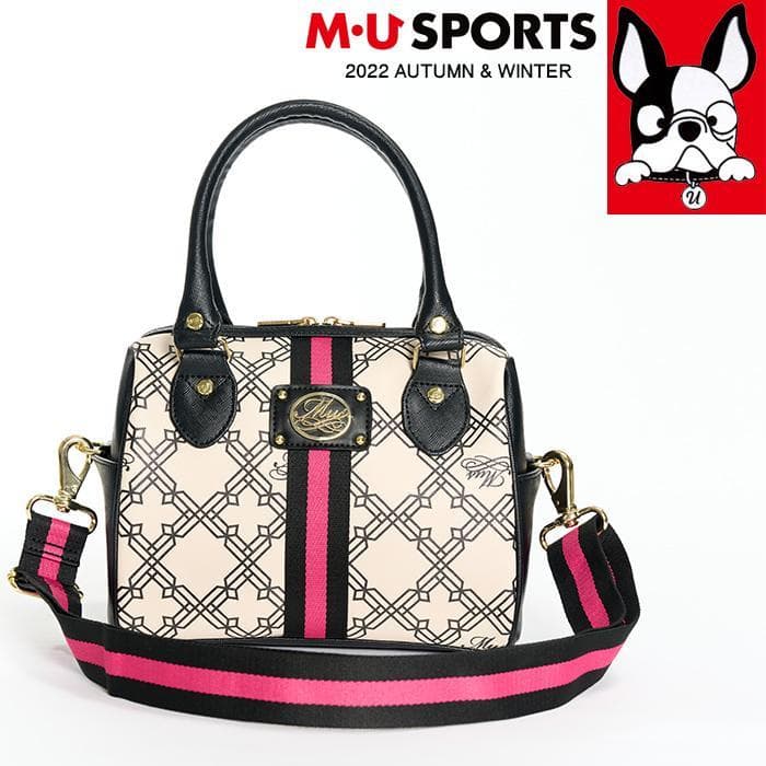 新品 MUスポーツ モノグラムプリント カートバッグ ラウンドバッグ