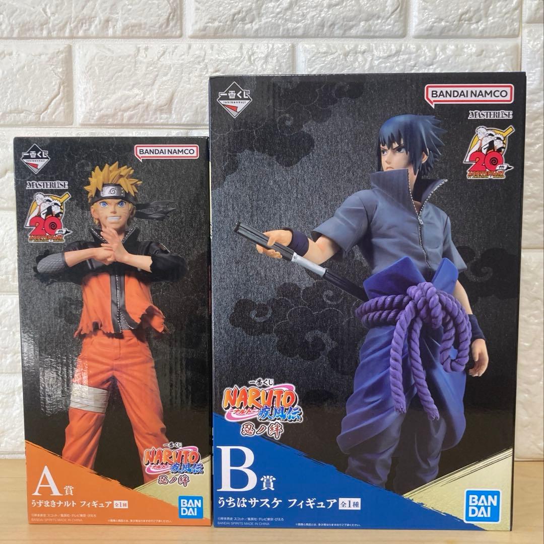 【未開封】NARUTO フィギュア　一番くじ　忍ノ絆　A B ナルト　サスケ