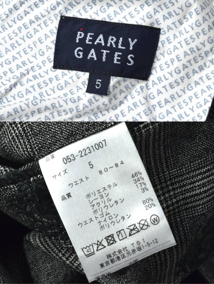 未使用3.3万 パーリーゲイツ 発熱保温 ソフトサーモ パンツ 5 (L) 黒